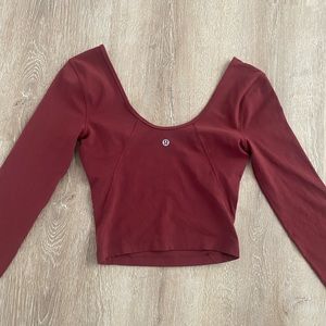 Lululemon align long sleeve top mulled wine